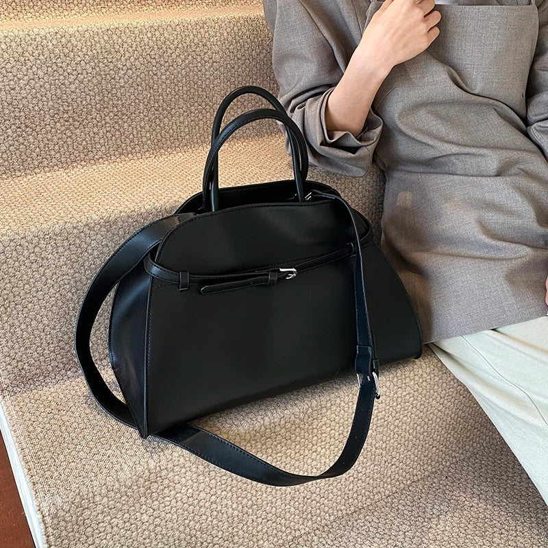 Stylowa duża torba shopper z PU