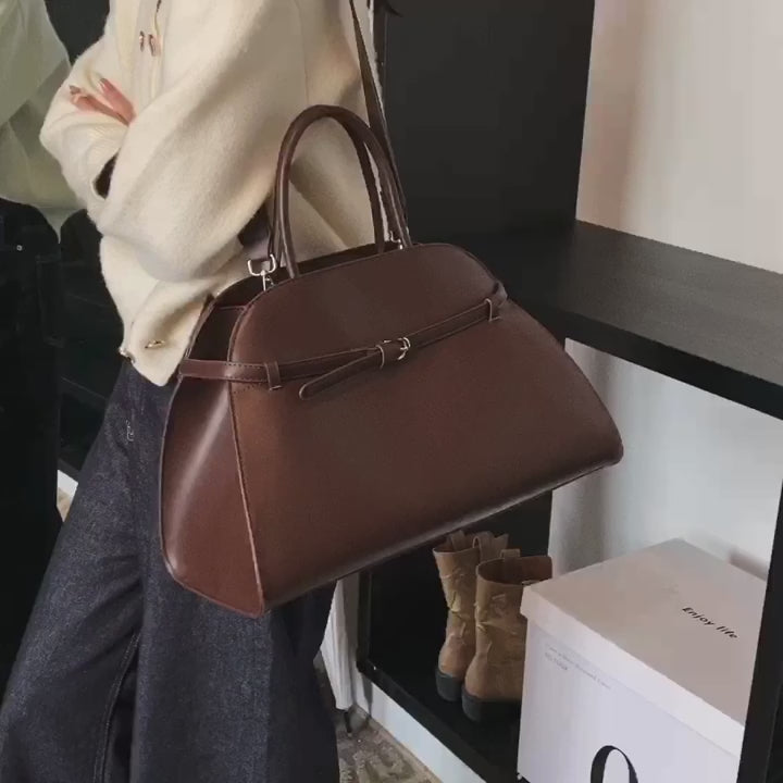 Stylowa duża torba shopper z PU